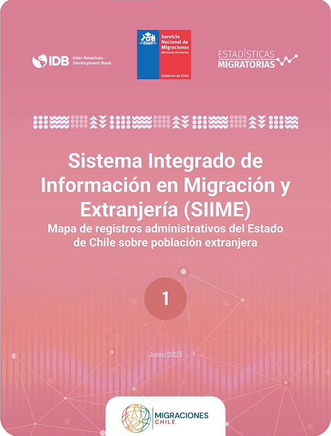 Mapa de registros administrativos del Estado de Chile sobre población extranjera SIIME
